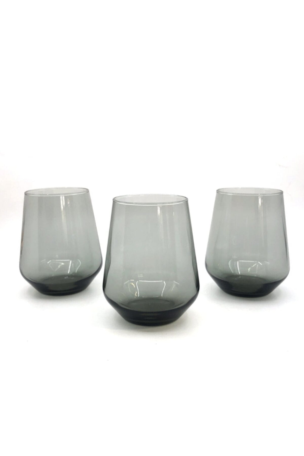Paşabahçe Allegra - Zwarte Waterglas/Waterglazen - 425 ML - Set van 3