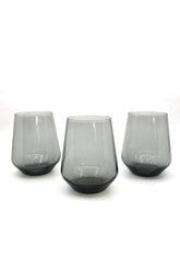 Paşabahçe Allegra - Zwarte Waterglas/Waterglazen - 425 ML - Set van 3