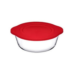 Borcam Ronde Ovenschaal Met Rode Deksel 1450 ML