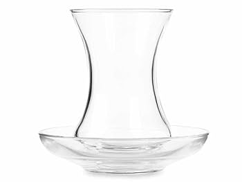 Paşabahçe Vefa Turkse TheeglazenĘ Met Onderzetters Set van 6 130 ML