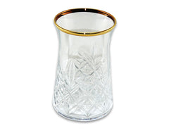 Paşabahçe Timeless Golden Touch- Turkse Theeglazen Met Gouden Rand - 160 ml