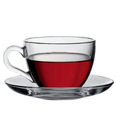 Paşabahçe Basic - kop & schotel - 23,8 cl - Set van 6