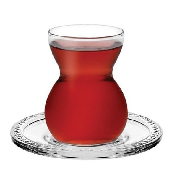 Paşabahçe Etnik - Turkse Theeglazen - 12 Delig - 140 ml