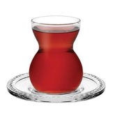 Paşabahçe Etnik - Turkse Theeglazen - 12 Delig - 140 ml