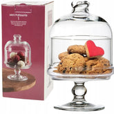Paşabahçe Mini Patisserie - Glazen Voorraadpot Op Voet - Met Stolp - Snoeppot - 500 ml
