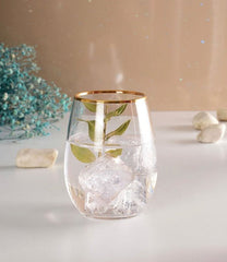 Paşabahçe Golden Touch – Amber – waterglas/Waterglazen – Set van 6 – 570 ml