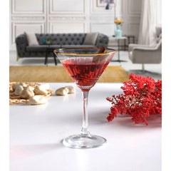 Paşabahçe Elysia - Golden Touch – Cocktailglazen – Set van 4 – 220 ml