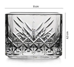 Paşabahçe Timeless - Vierkante Schaaltjes / Cerezlik - Glas - Set van 4 - 80 mm x 80 mm