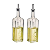 Paşabahçe Homemade 80350- Oliefles / Azijnfles Met Schenktuit - Glas - Set van 2 - 345 ml