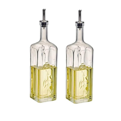 Paşabahçe Homemade 80350- Oliefles / Azijnfles Met Schenktuit - Glas - Set van 2 - 345 ml