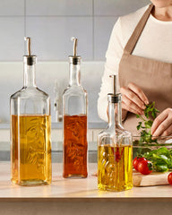 Paşabahçe Homemade 80350- Oliefles / Azijnfles Met Schenktuit - Glas - Set van 2 - 345 ml