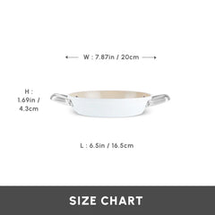 Karaca Swiss Crystal - Lage Pan – 20 cm – Almond Cream – Inductie Geschikt – Antiaanbak – RVS Handgreep