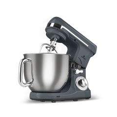 Karaca Blendburst - Küchenmaschine – 1400W – 5,7 Liter Edelstahl-Rührschüssel – 6 Geschwindigkeitsstufen – Grau