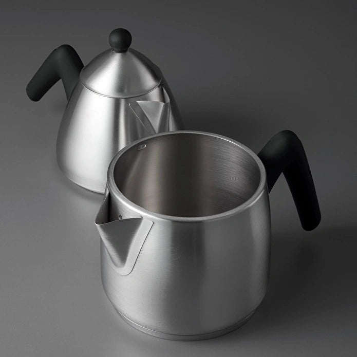 Jumbo Steel Mat Theepotset RVS - Inductie - 1L + 2L - Turkse Theepot