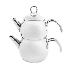 Karaca Adelya Theepotset Klein - RVS - 0.65L + 1.1L - Inductie - Dubbele Theeketel