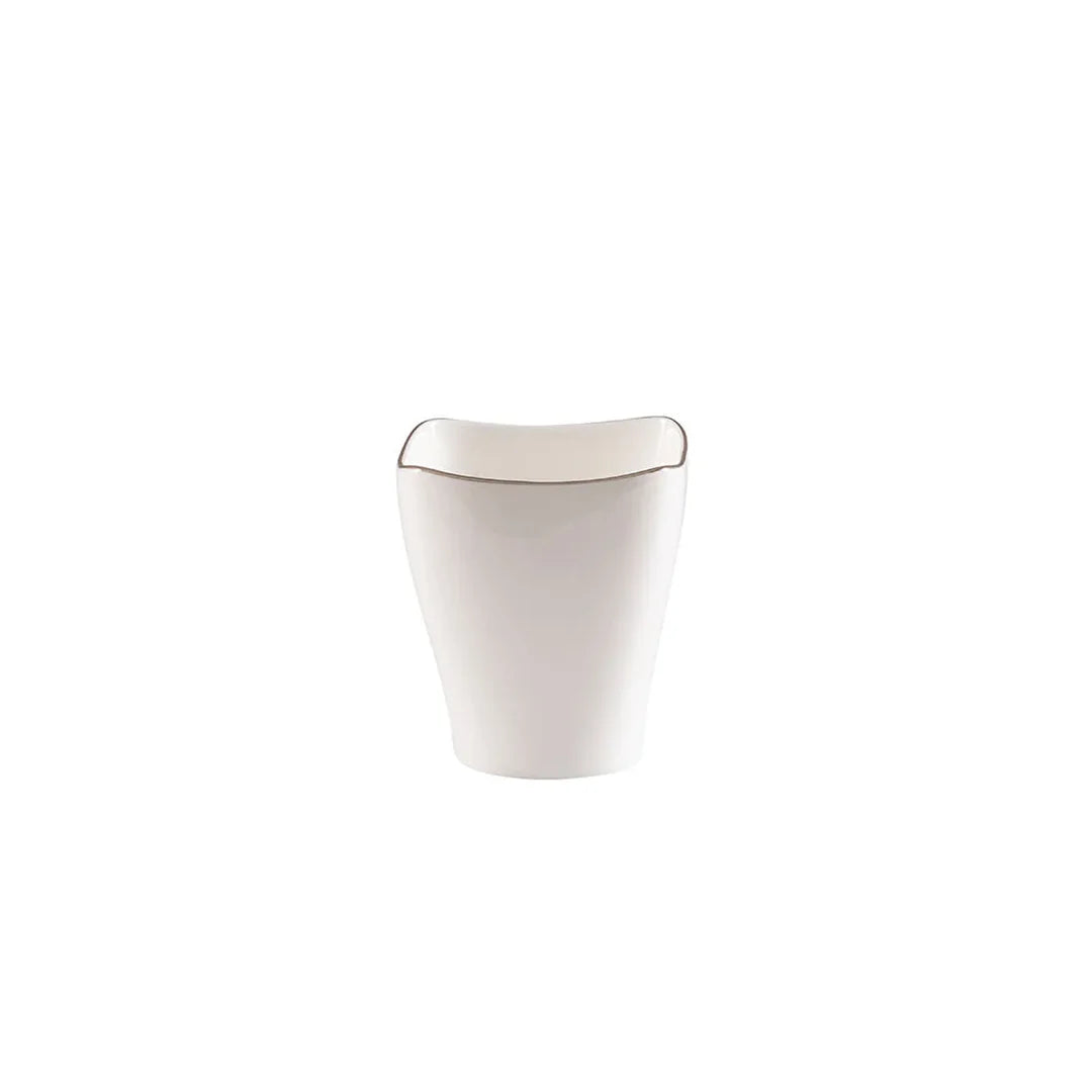 Jumbo Wind Platin Servies 64-Delig – 12 Persoons – Vierkant Porselein Serviesset – Dinerborden Soepborden Dessertborden