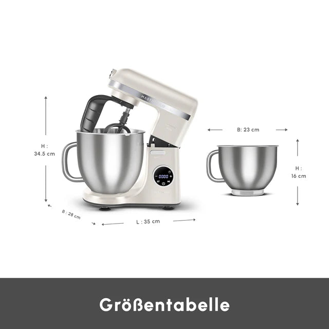 Karaca Mastermaid Chef Ultra Digitale - Keukenmachine – 7L – 2000W – 10 Snelheden – Zero Side Tech – Starlight