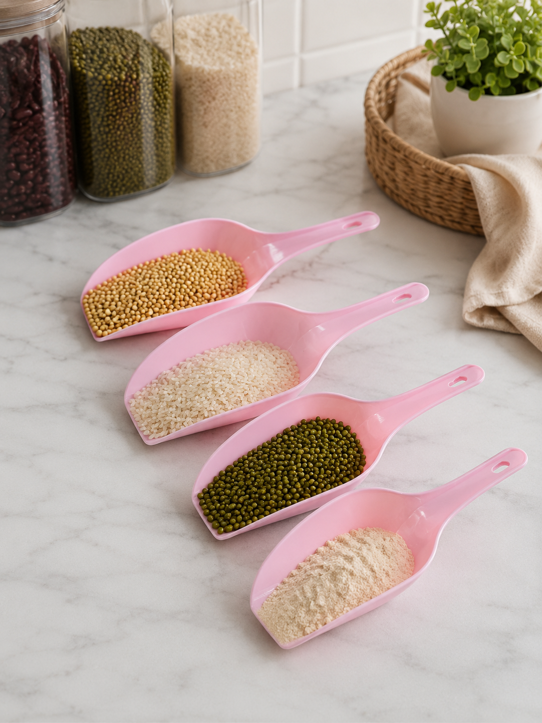 Sunplast - Maatschep - Roze- Set van 4