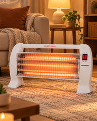 Hausberg HB-810 - Quartz Kachel – Elektrische Verwarming – 1200W – 3 Warmtestanden (400W/800W/1200W) – Draagbaar – Wit