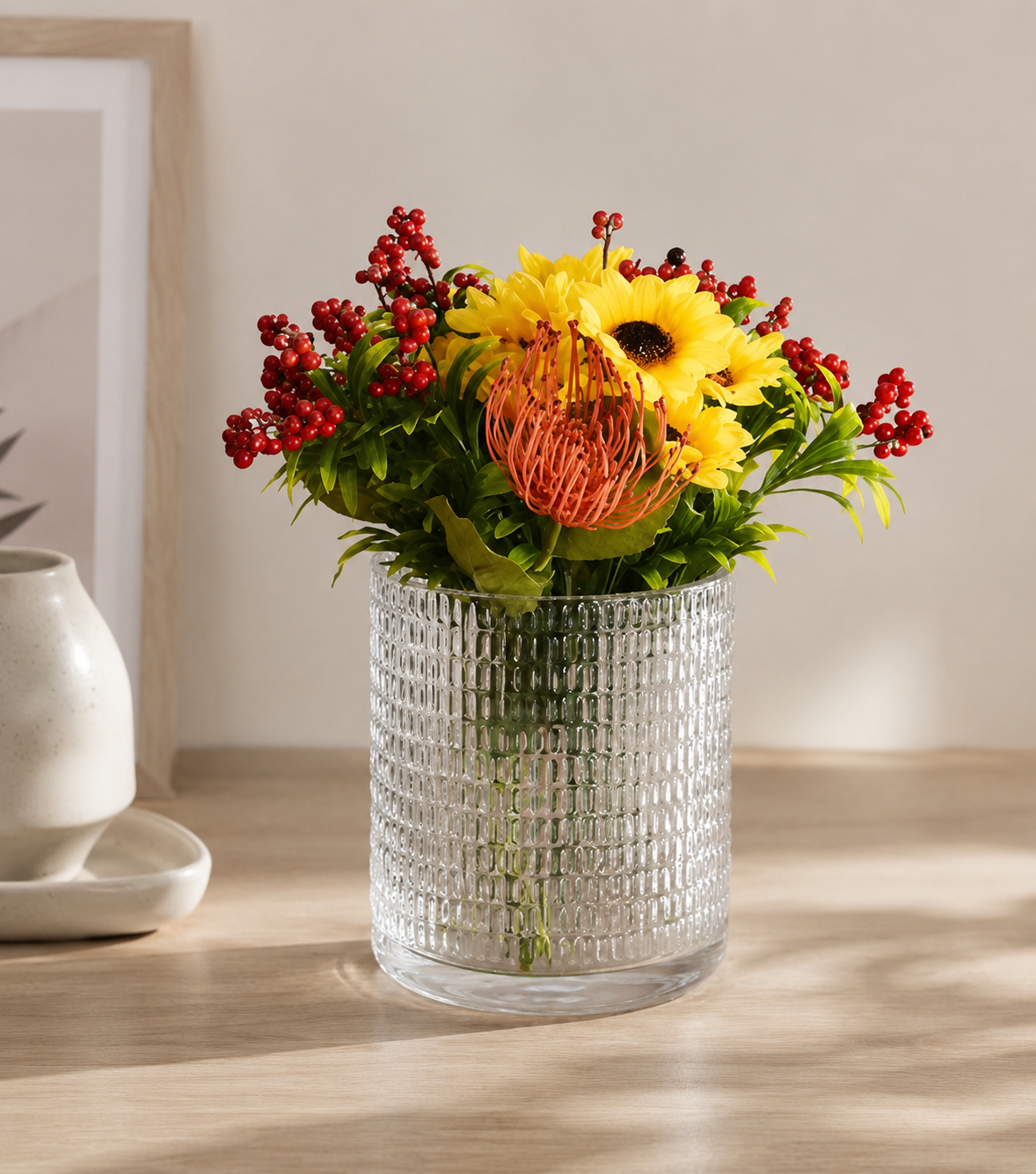 Pasabahce Peony - Crystall Glass - Glazen Vaas - 180 mm - Handgemaakt - 28706