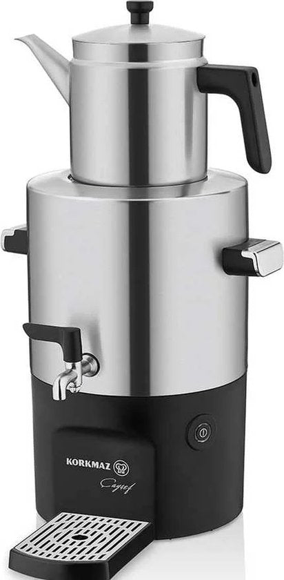 Korkmaz Caysef Inox A841 – RVS Semaver – Satin – 5000 ml – 2000 W