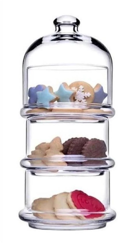 Pasabahce Villa Patisserie - 3-Laags - Glazen Voorraadpot - 96815