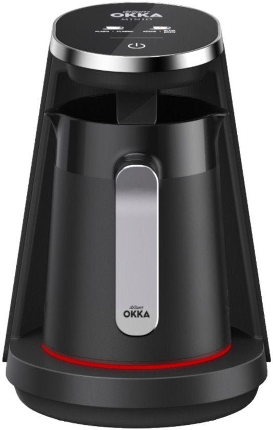 Arzum OKKA New Minio Jet - 2 Turks Koffiezetapparaat – Zwart/Chroom – 1-4 Kopjes – 400W - OK0050-D5