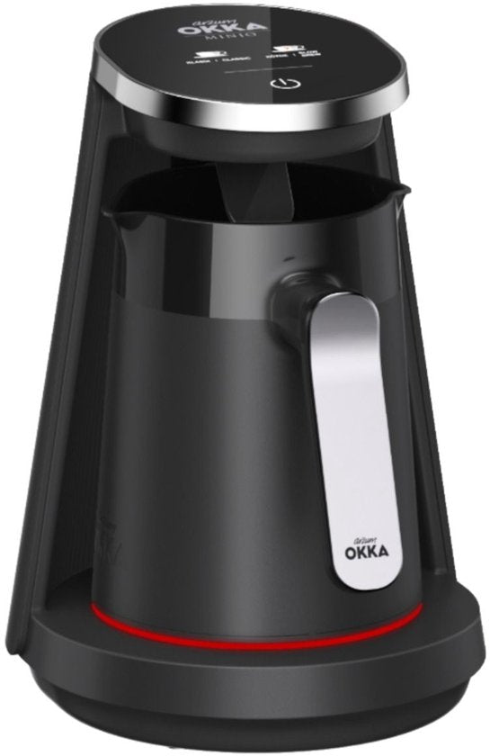 Arzum OKKA New Minio Jet - 2 Turks Koffiezetapparaat – Zwart/Chroom – 1-4 Kopjes – 400W - OK0050-D5