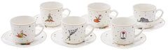 Karaca Little Prince - Espresso & Turkse Koffiekopjes met Schotels – 12-delig – 6 Personen – 80 ml