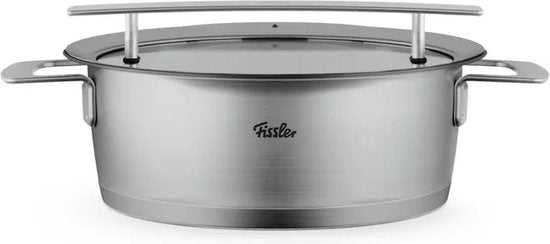 Fissler Phi Collection - Lage Kookpan met Downdraft Glasdeksel - 20 cm