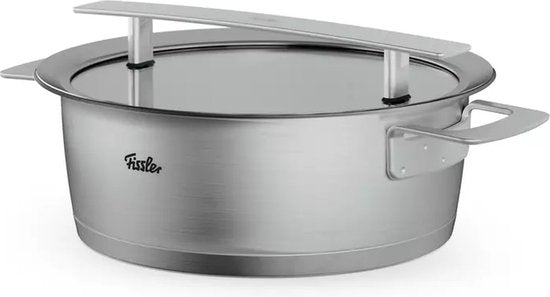 Fissler Phi Collection - Lage Kookpan met Downdraft Glasdeksel - 20 cm
