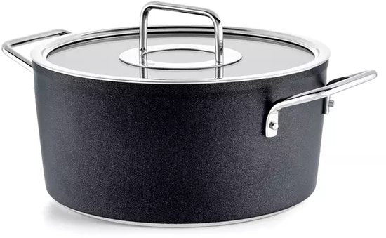Fissler Adamant - Kookpan - 24 cm – Aluminium Pan met Glasdeksel - Krasbestendige Antiaanbaklaag