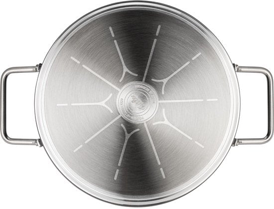Fissler Adamant - Kookpan - 24 cm – Aluminium Pan met Glasdeksel - Krasbestendige Antiaanbaklaag