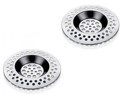 Sunplast SD-679 - 2-delige Metalen Gootsteen Zeefjes – Lavabo Afvoerfilter – RVS Spoelbak Zeef