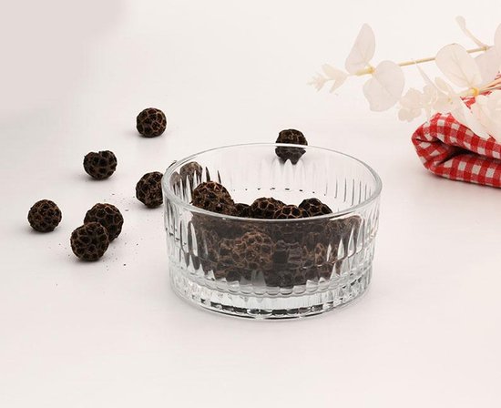 Pasabahce Rain - Snackkommen 300 ml – Set van 6 – Gehard Glas – Dessert- & Serveerschaaltjes