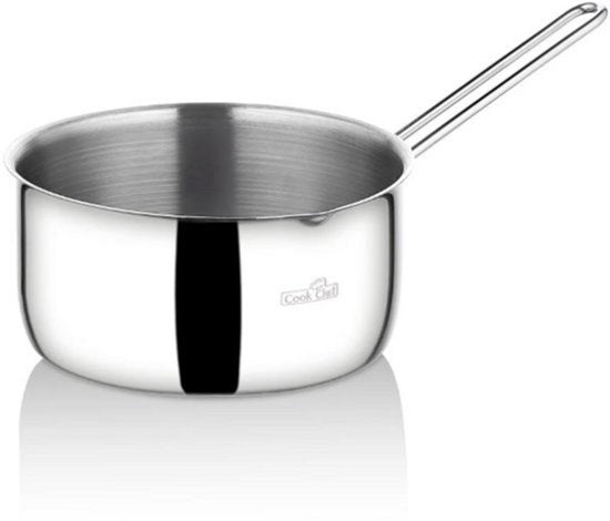 Polochef Protico PSU-114 - Sauspan en Melkpan 14 cm – Roestvrij Staal – RVS Steelpan – Zilver – Vaatwasserbestendig