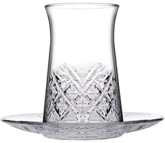 Pasabahce Timeless - Theeglazen Set 12-delig – 6 Theeglazen met Onderzetters – 160 ml - 96991