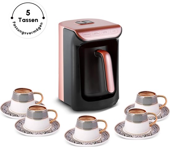 Karaca HatIr Koz - Turks Koffiezetapparaat – Elektrische Koffiemachine – 535W – 5 Kopjes