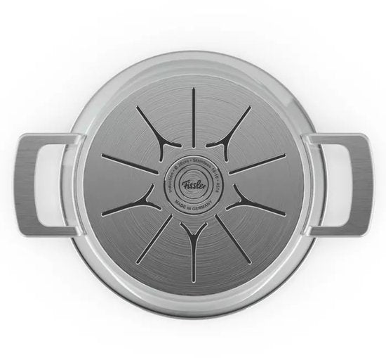 Fissler Phi Collection - Lage Kookpan met Downdraft Glasdeksel - 20 cm