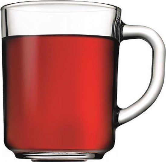 Pasabahce Pub - Theeglazen met Oor - Set van 2 – 250 ml – 55029