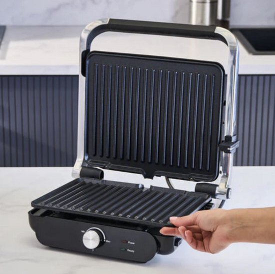 Homend Grilliant 1366H - Contactgrill & Tosti Apparaat – 2000W – Uitneembare Grillplaten – RVS