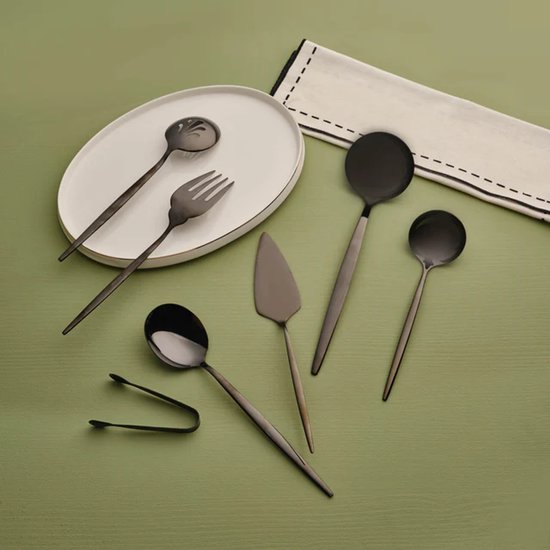 Karaca Orion Serviesset – 7-delig – Zwart – Moderne Tafelservies Set