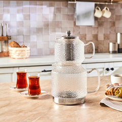 Karaca Glissia – Glazen Theepot XL – Borosilicaatglas – Inductiegeschikt – Transparant