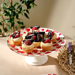 Karaca Lovely - Dessertset / Taartset – 7-delig – 6 Personen – Serveerplaat & Taartbordjes
