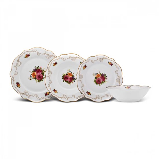 Karaca Antique - Porseleinen Serviesset – 24-delig – 6 Personen – Diner Servies