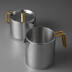 Jumbo Metalix Midi - RVS Theepot – 0,9L & 1,2L – 18/10 Roestvrij Staal – Inductiegeschikt – Vaatwasserbestendig - Titanium Gold
