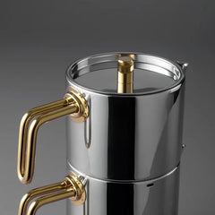 Jumbo Metalix Midi - RVS Theepot – 0,9L & 1,2L – 18/10 Roestvrij Staal – Inductiegeschikt – Vaatwasserbestendig - Titanium Gold