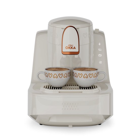 Arzum OKKA Elite - Turks Koffiezetapparaat OK0040-2600 - Wit/Koper - 2 kopjes