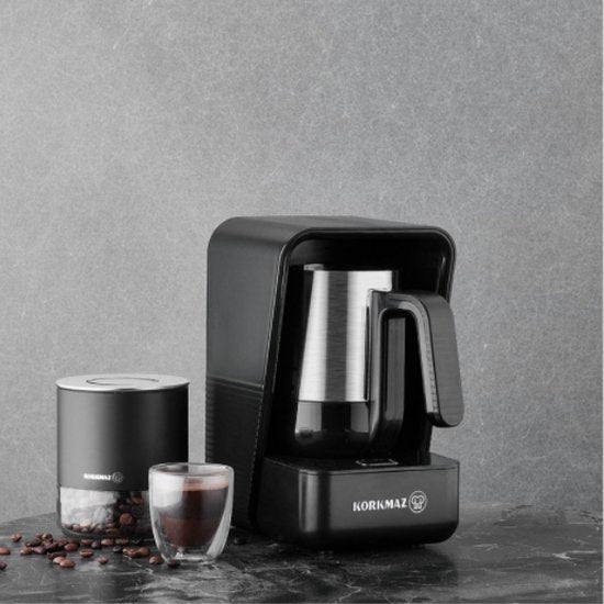 Korkmaz Moderna A863-01 - Turkse Koffiemachine – Elektrisch Koffiezetapparaat – 5 Kopjes – RVS Koffiepot
