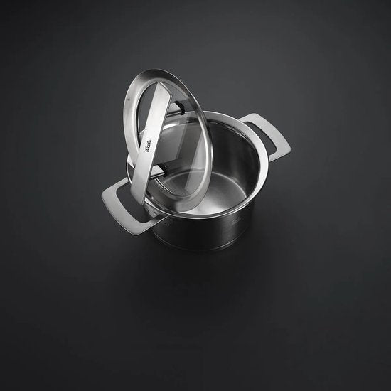Fissler Phi Collection - Lage Kookpan met Downdraft Glasdeksel - 20 cm